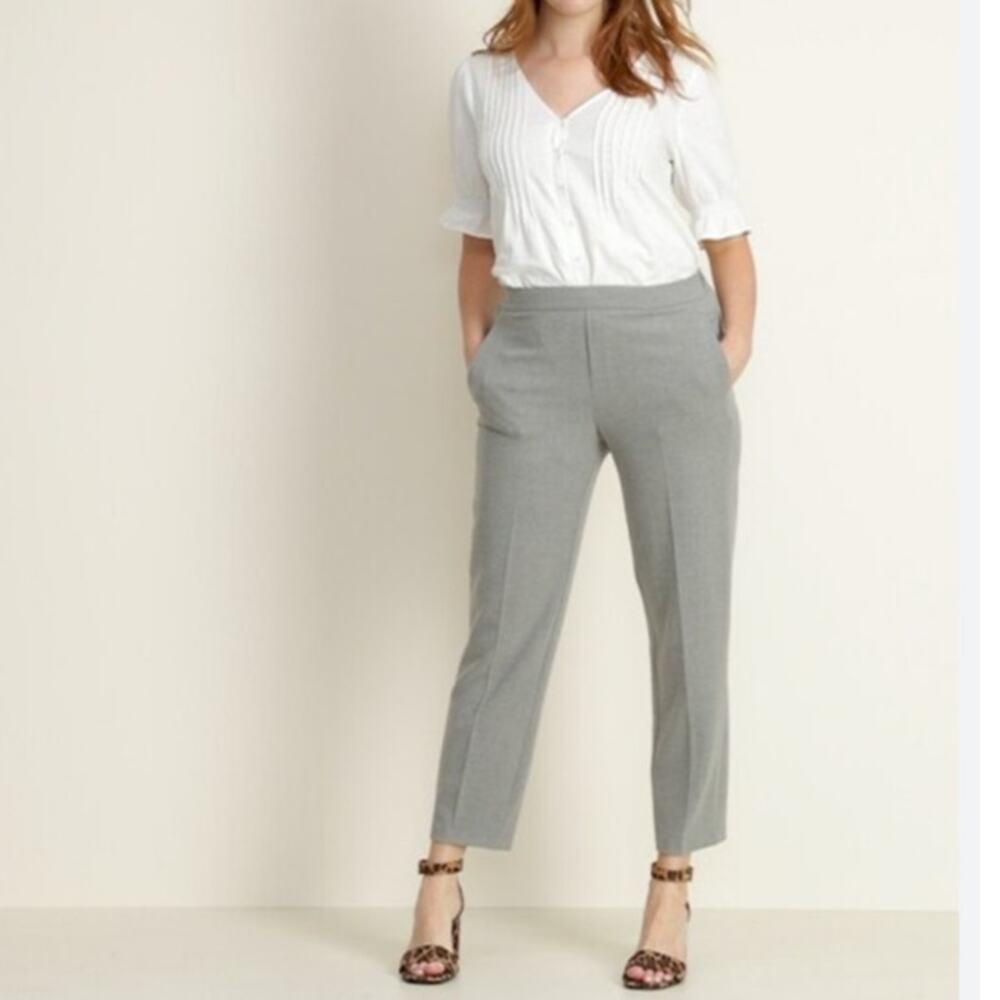 Old Navy Pull On Ankle Pant US 0P / 0 Petite Gray Office Career Business Comfort